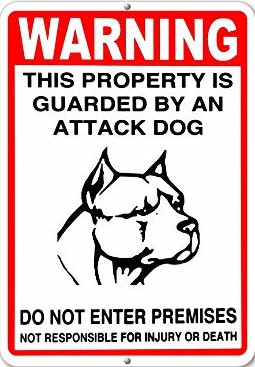 do beware of dog signs make you liable