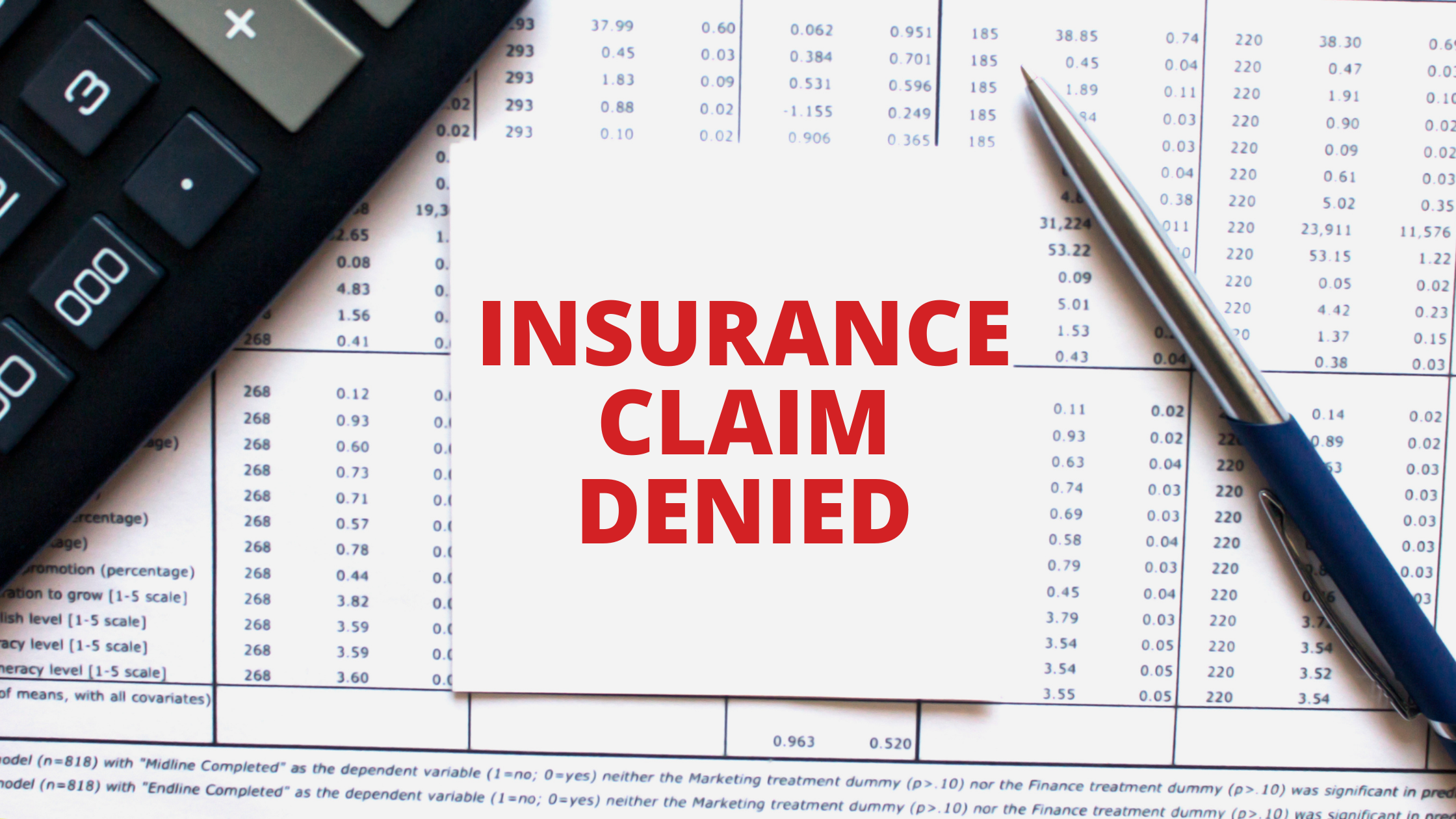 Car accident insurance claim denied